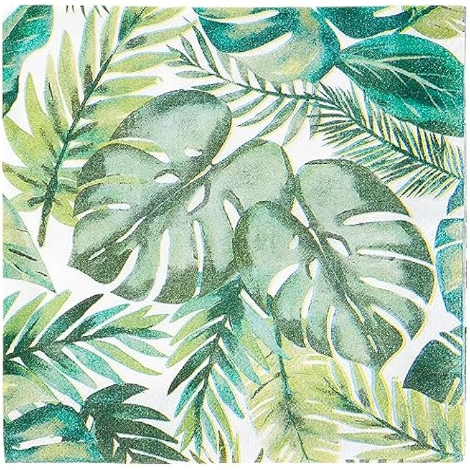 PALM TROPICAL LUNCHEON NAPKINS 16PC - Image 1
